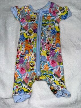 SpongeBob SquarePants Bright Multicolor Footed One-Piece